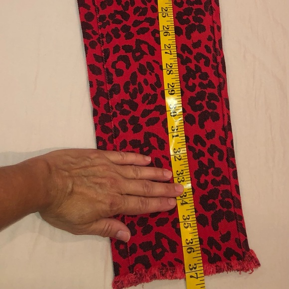 Adika red & black cheetah pants/jeans. Brand new. - Picture 3 of 5